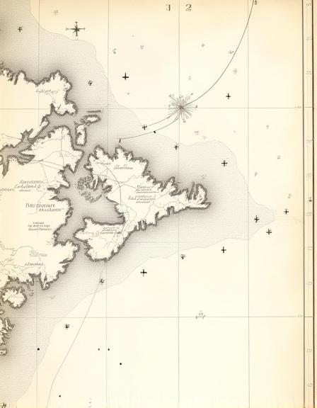 A detailed black and white nautical chart of the coast of Newfoundland by James Cook.